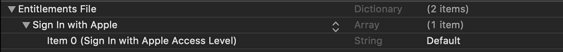 Sign in with Apple Entitlement