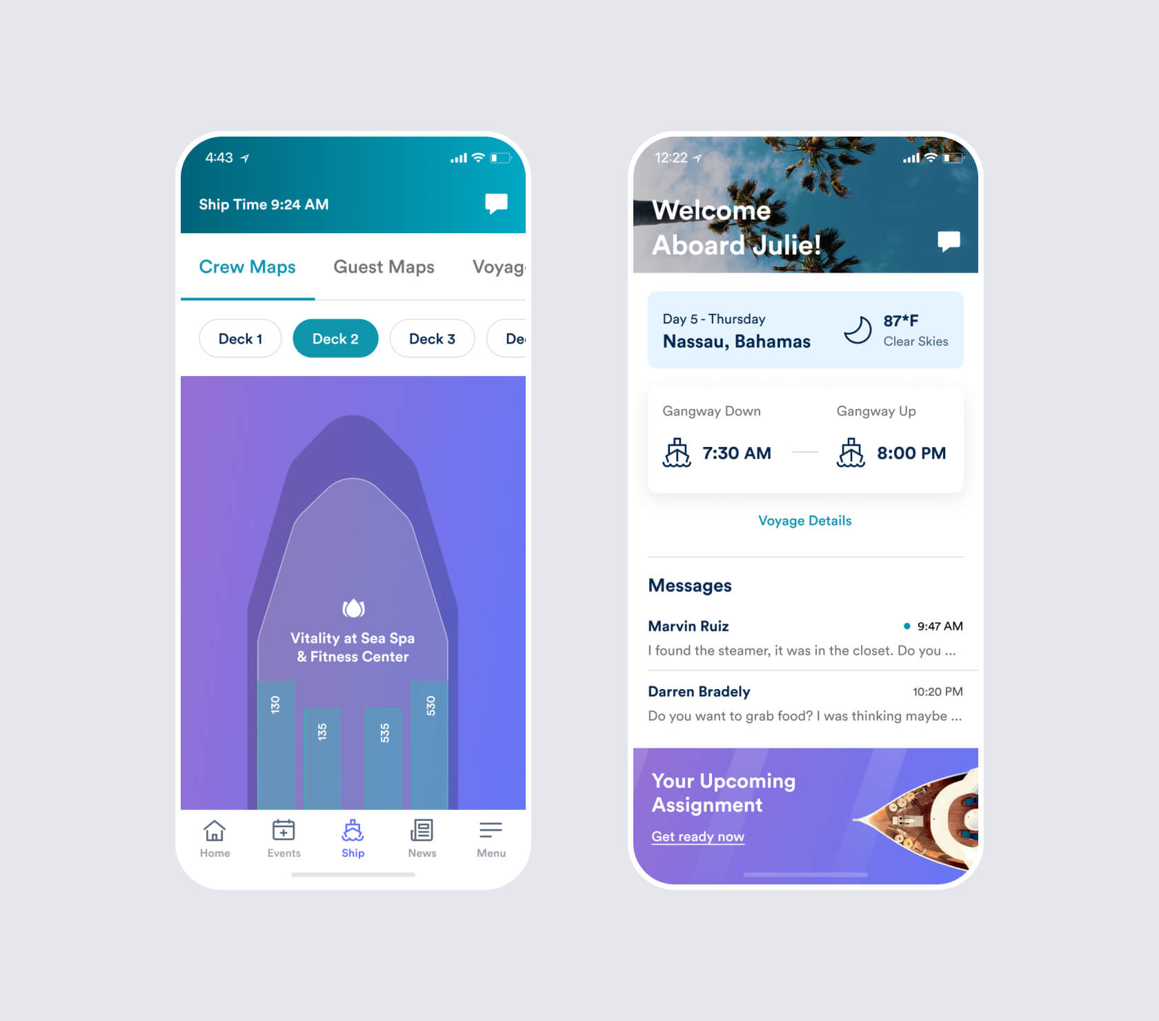 royal caribbean crew app