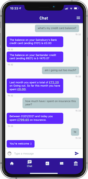 Open Banking platform chat