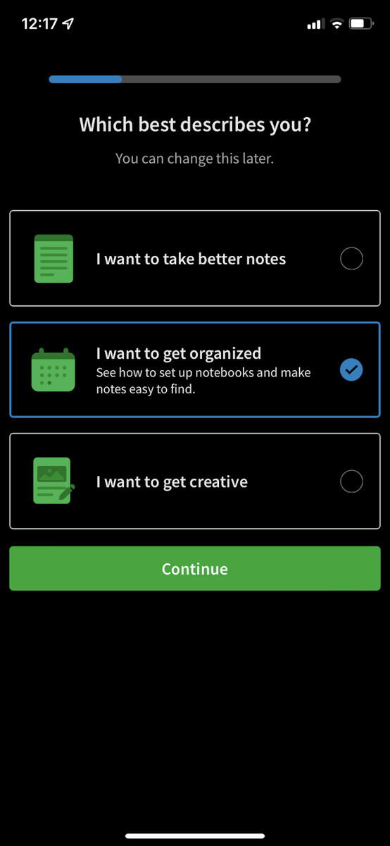 evernote app screenshot