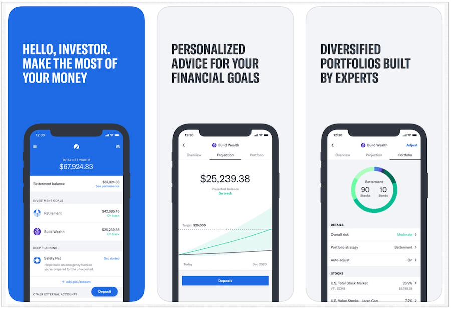 betterment app screenshot