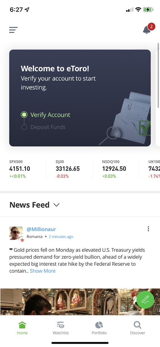 eToro screenshot