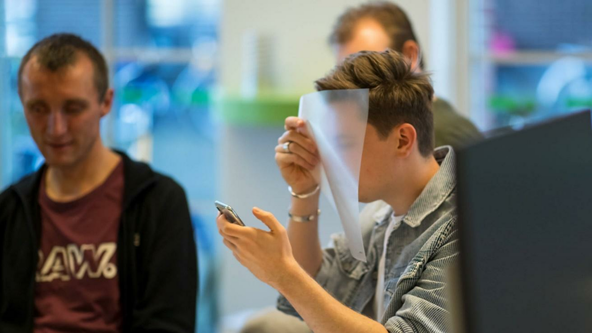 Do it yourself testing with a plastic folder to mimic visual impairment