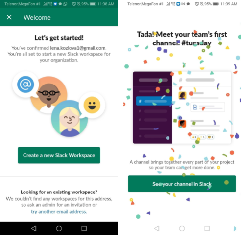 Slack Mobile App User Onboarding