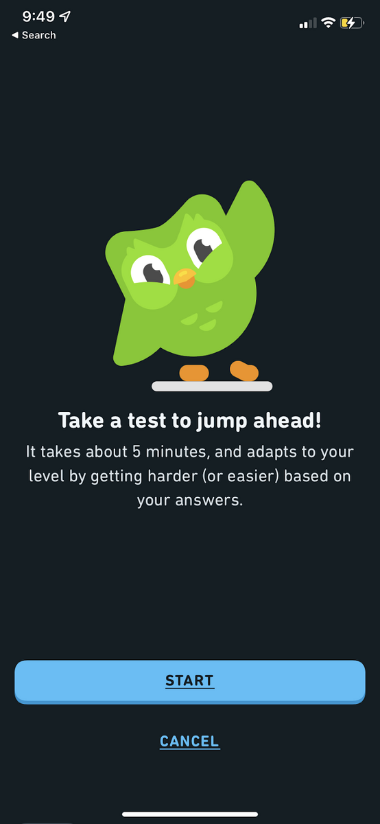 Duolingo onboarding