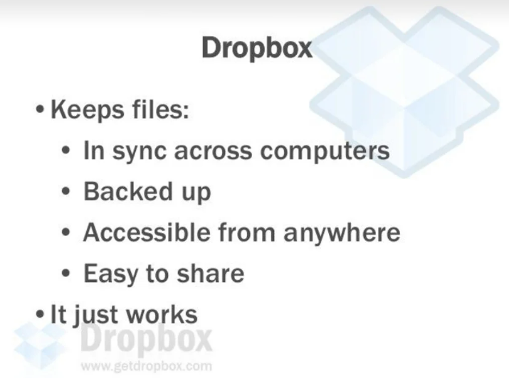 Dropbox screenshot