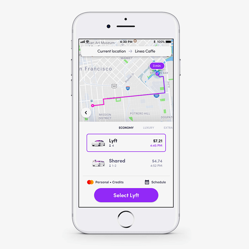 Minimal design concept in lyft