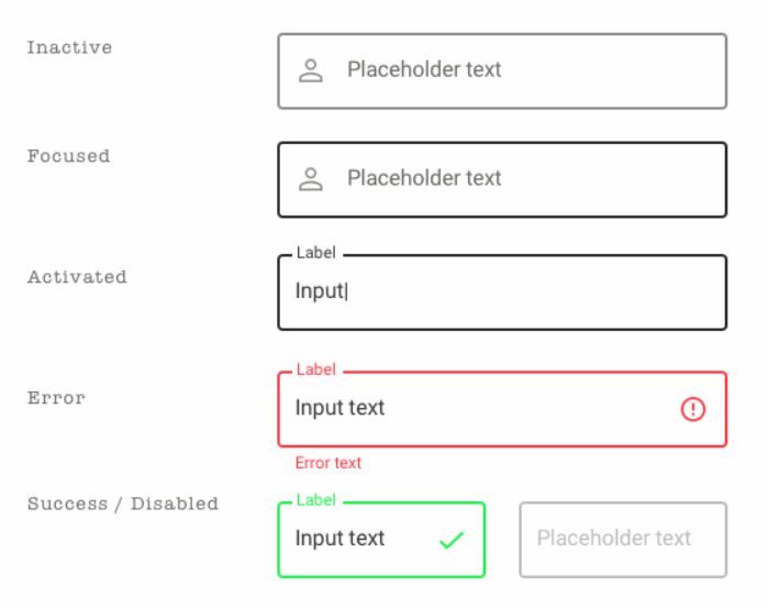 Text fields