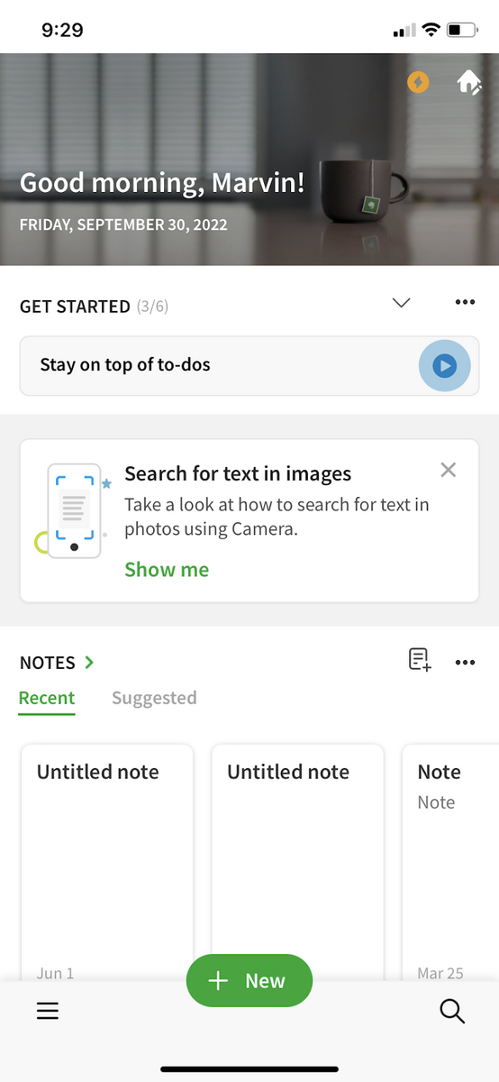 Evernote app