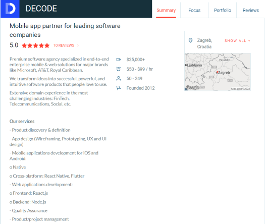 DECODE reviews screenshot 1