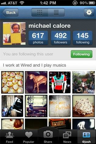 Instagram original interface