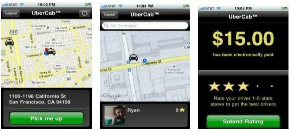 UberCab interface