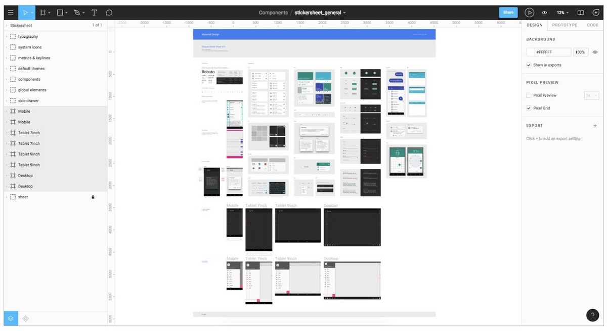 Figma interface