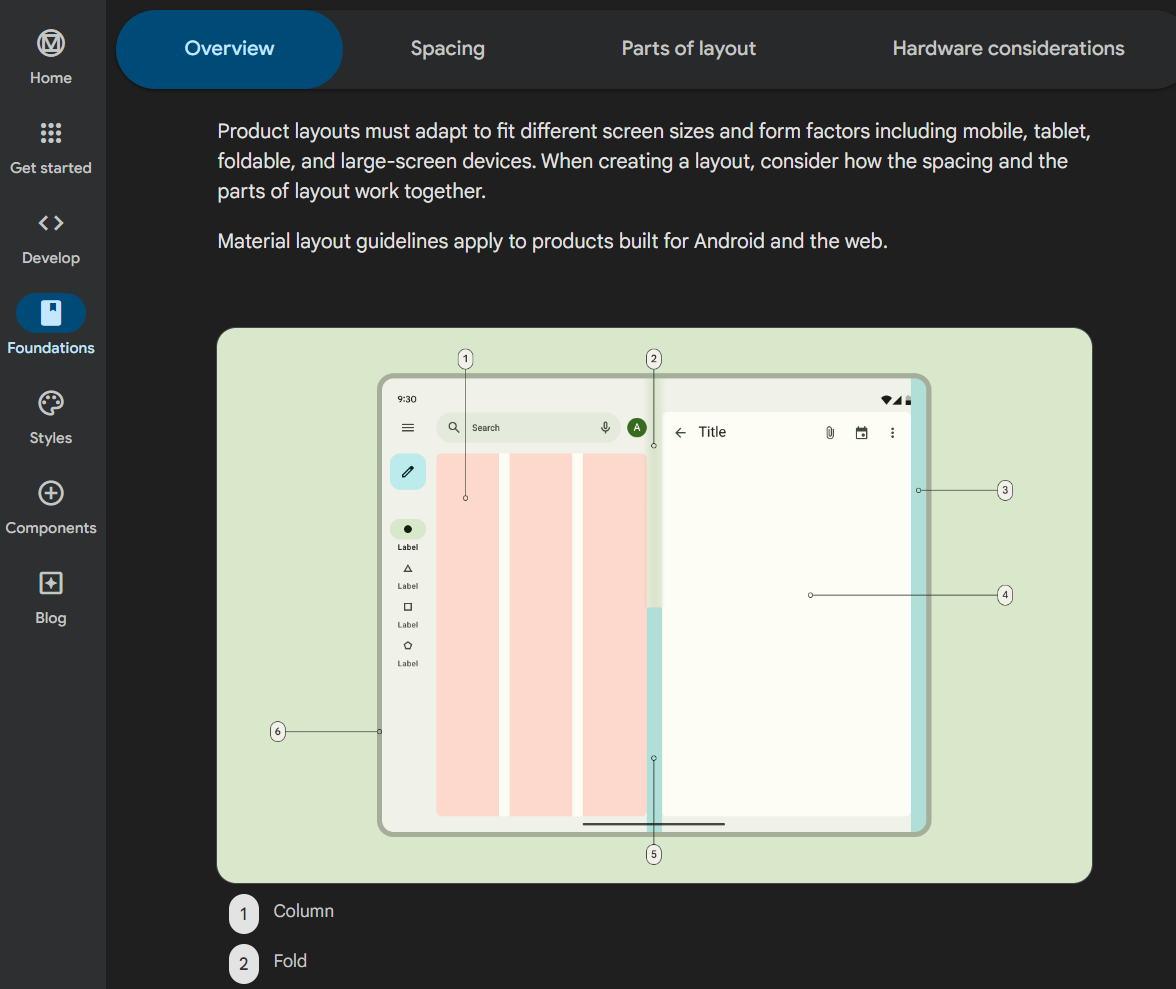 web app UI