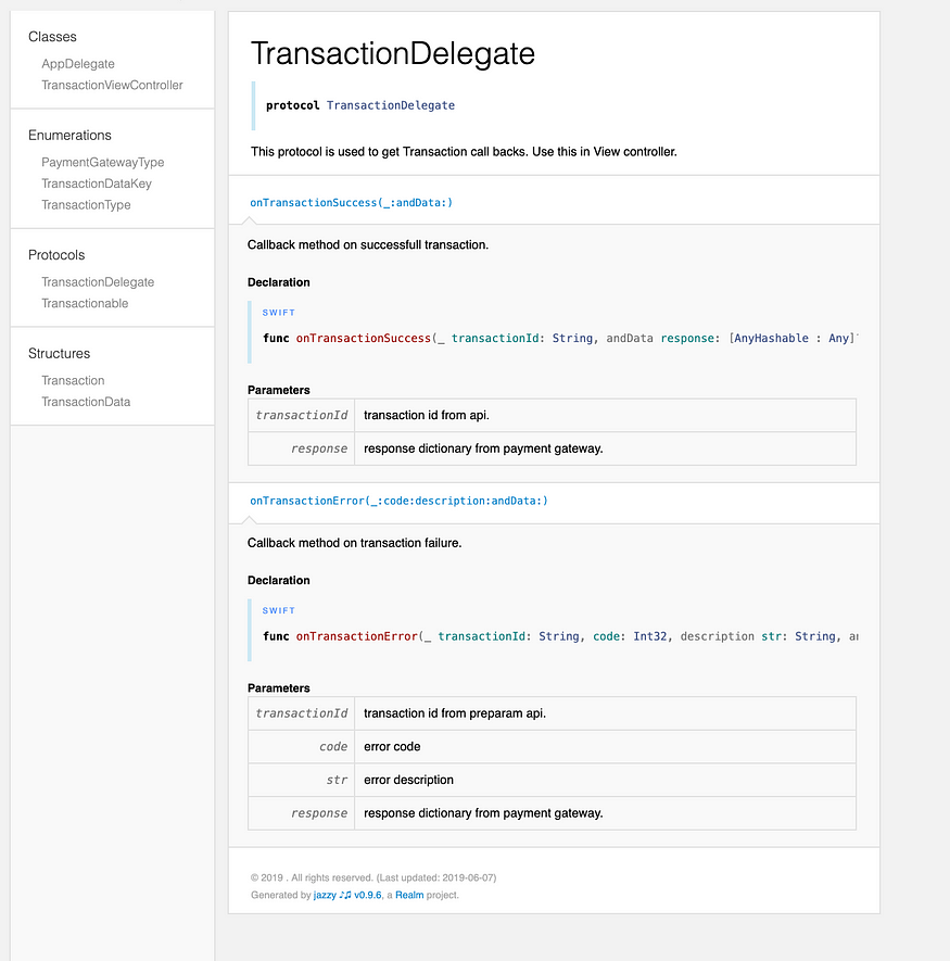 Jazzy documentation example