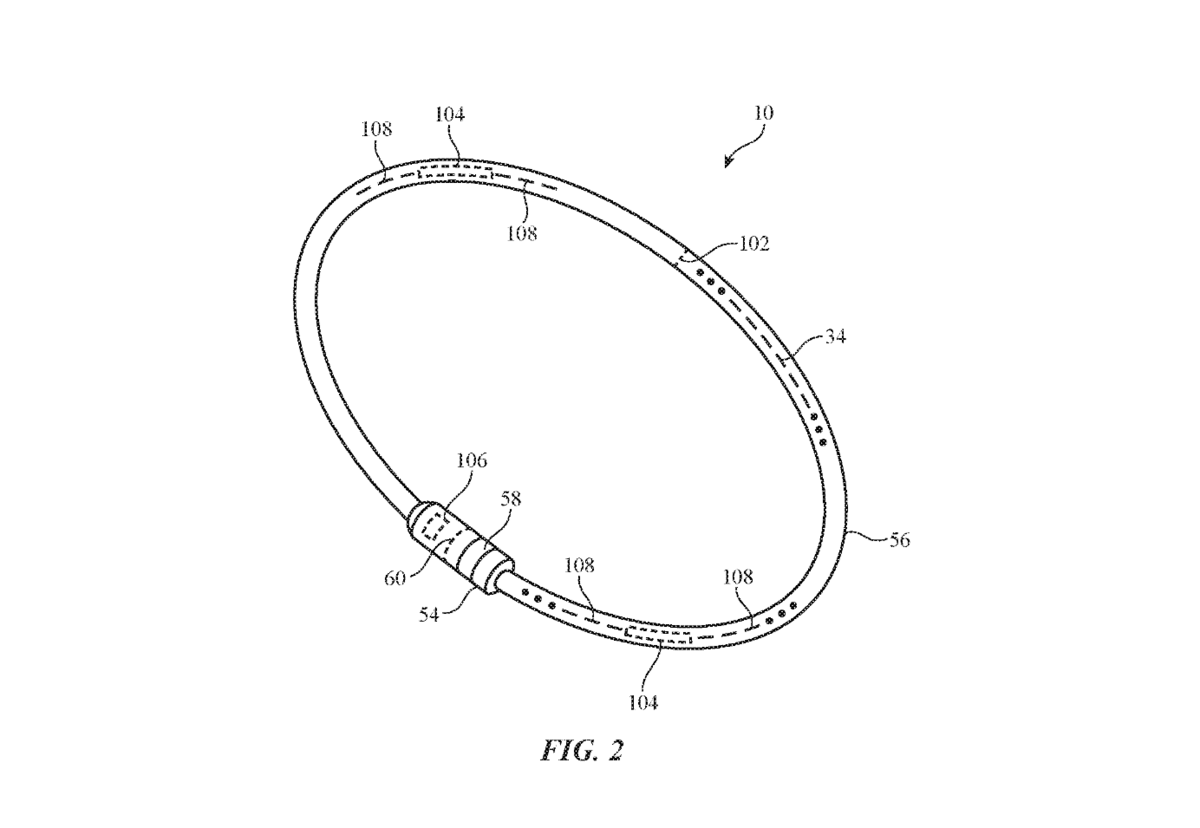 Apple loop-shaped wearable device patent