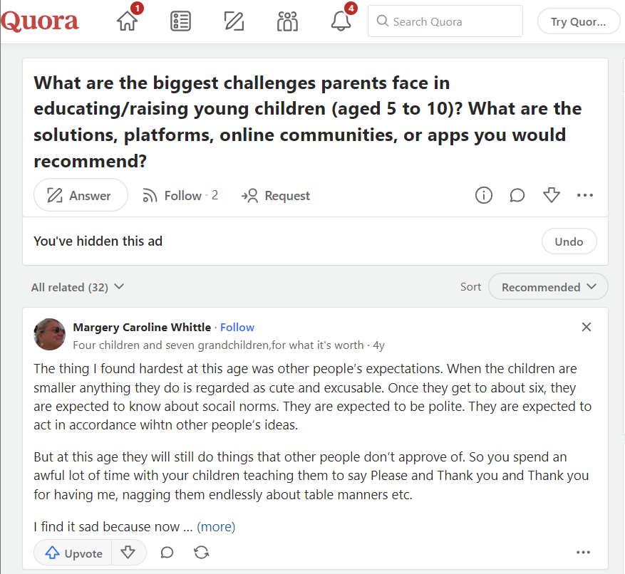 Quora screenshot