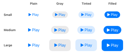 app design button sizes