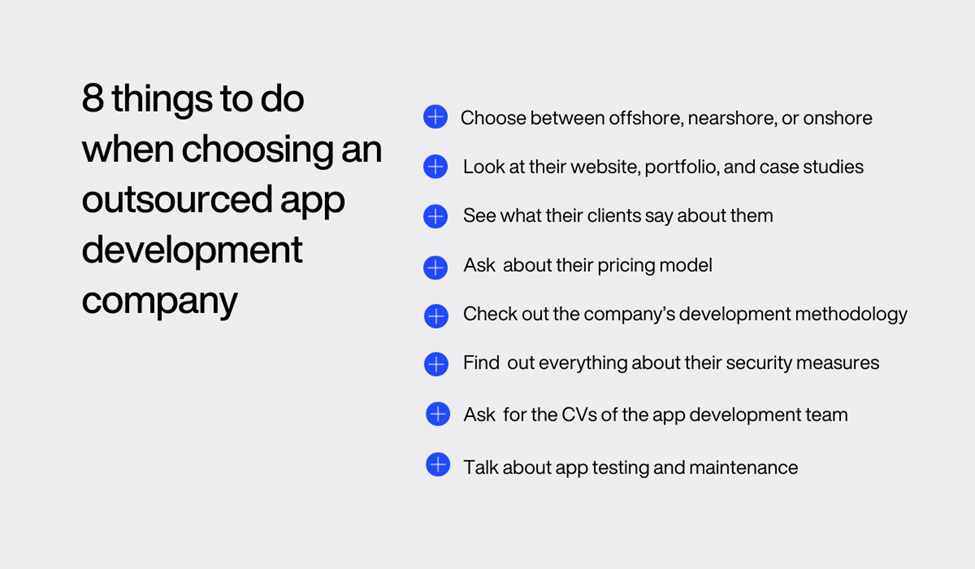 8 things to do when choosing an outsourced app development company