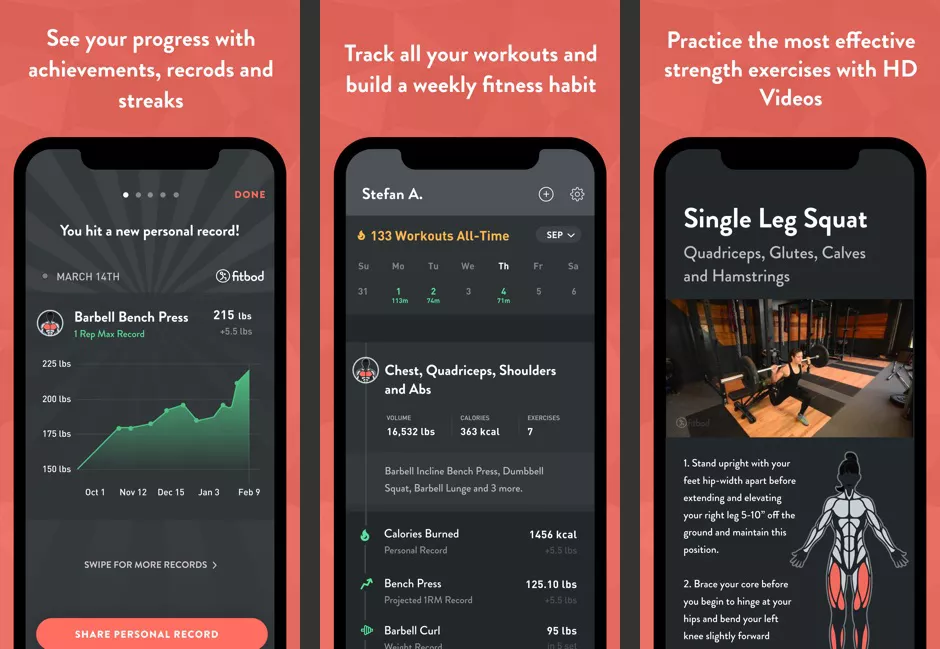 Fitness journey app