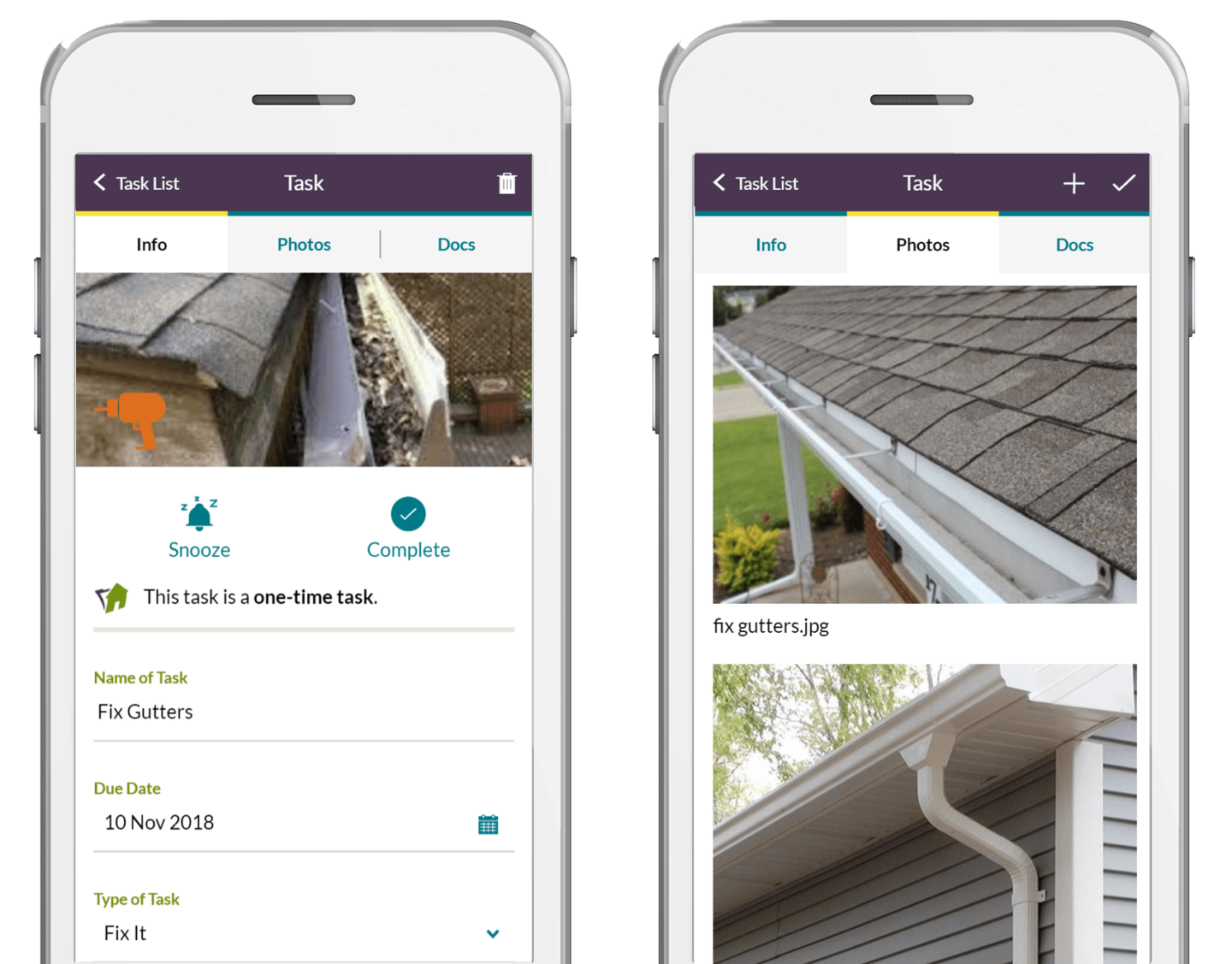 Home maintenance tracker app