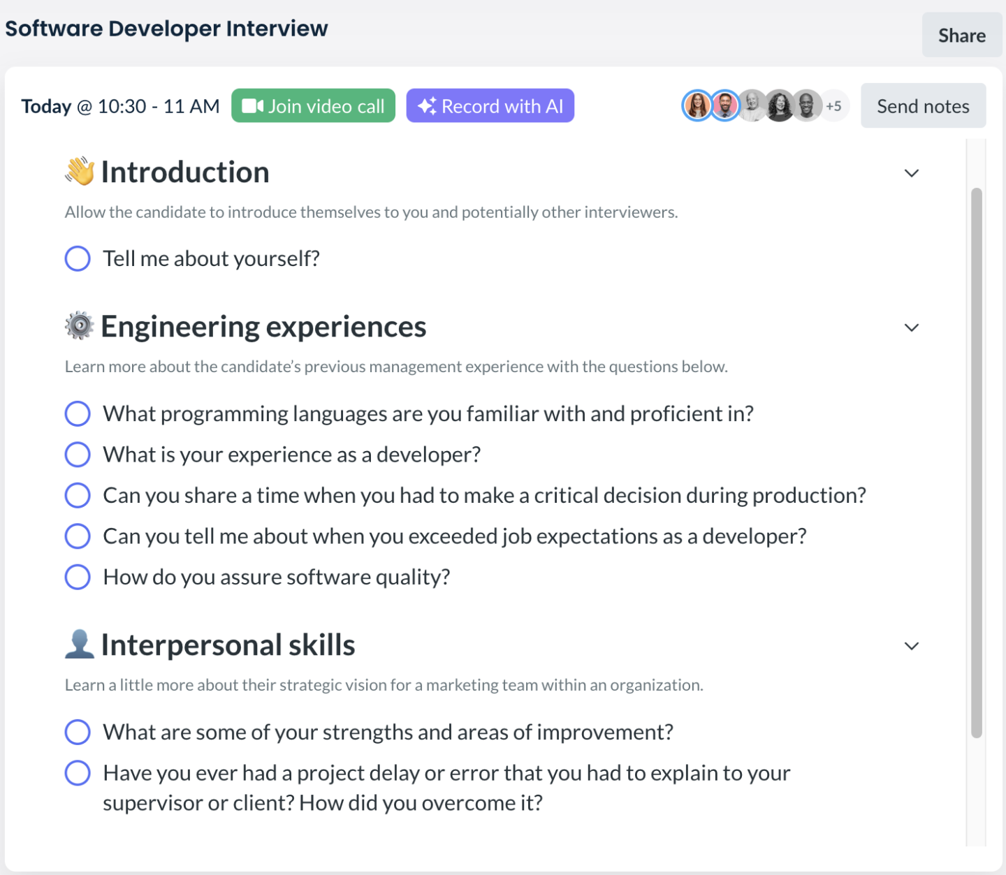 Software developer interview questions