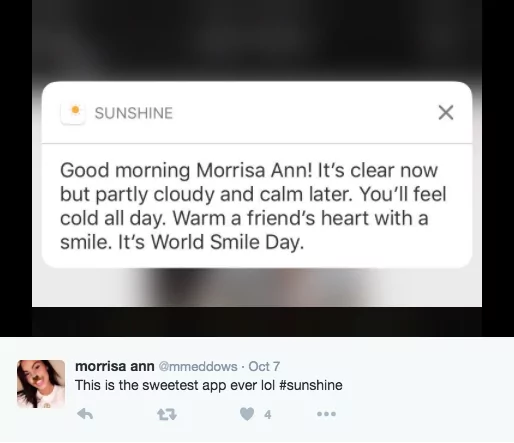 weather app sunshine