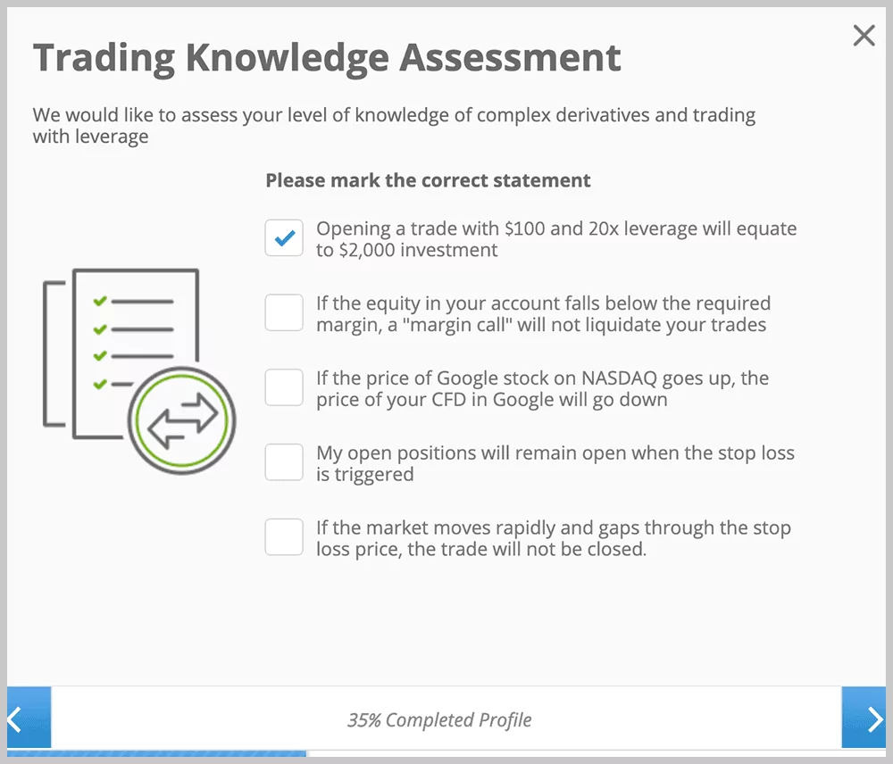 trading knowledge assessment