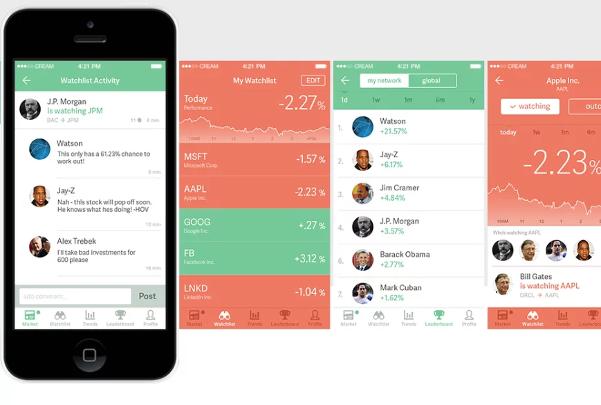 Trading app design