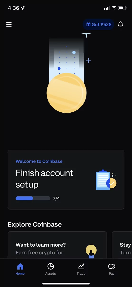 finish account setup