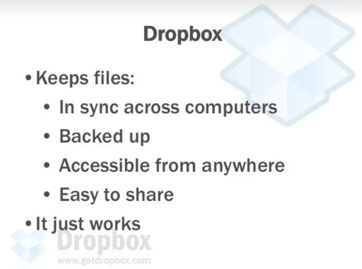 Dropbox screenshot