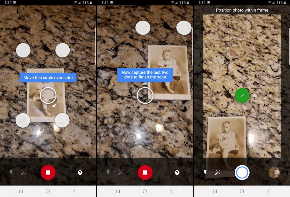 Photo scan within Google Photos app onboarding 1