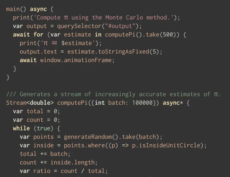 Dart syntax example