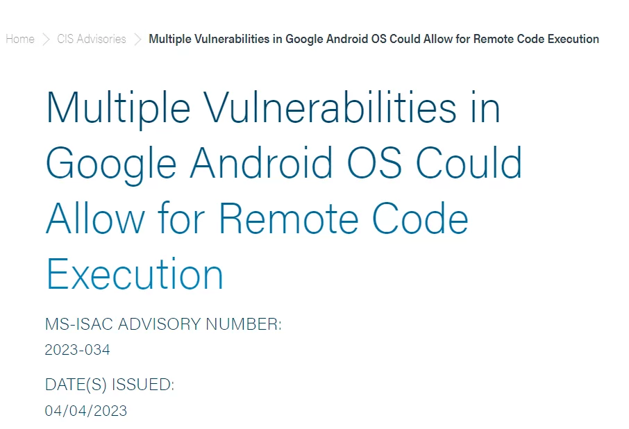 multiple vulnerabilities in google Android OS cloud allow for remote code
