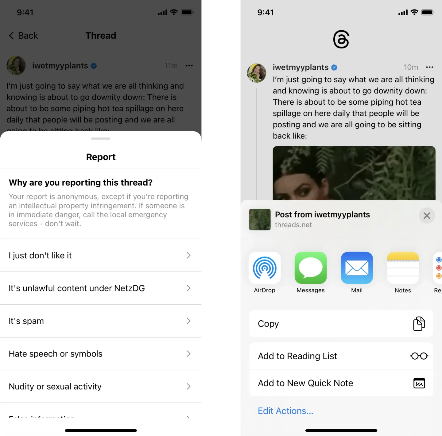 Threads actions 1