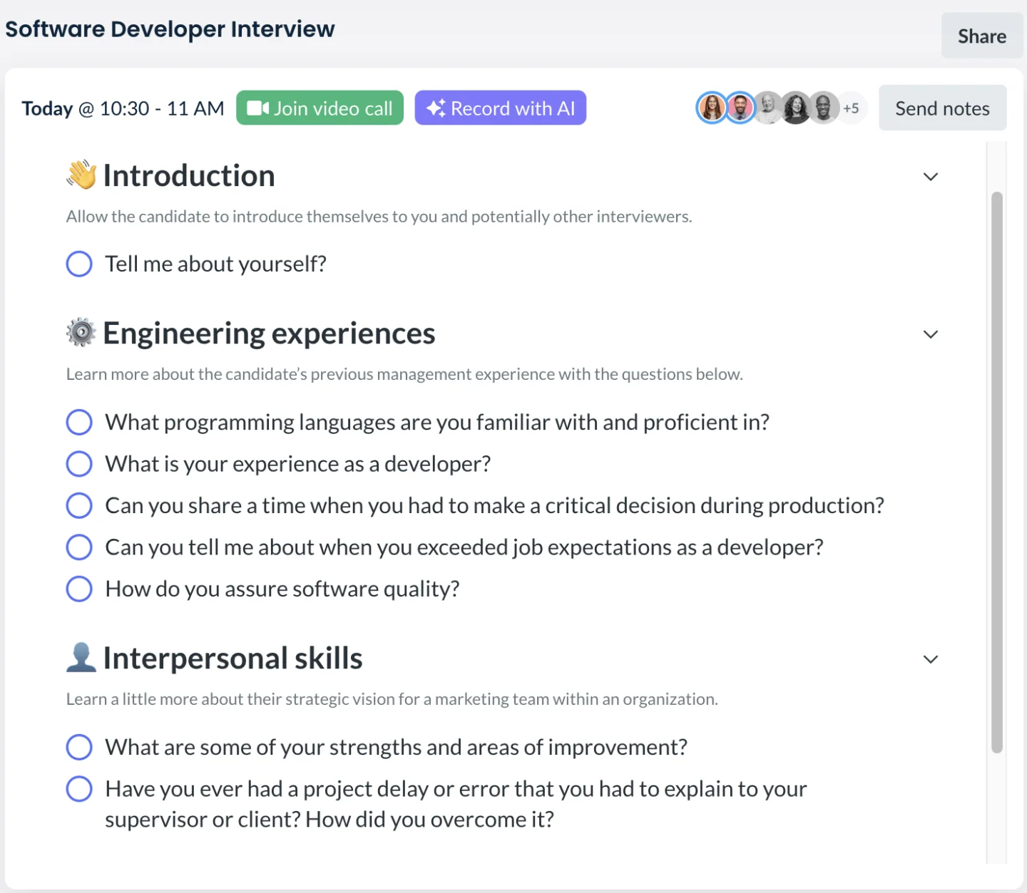 Software developer interview questions